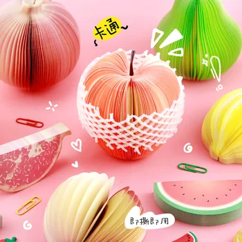 1 комплект сладки лепкави бележки творчески DIY плодови паметни подложки Kawaii стикери хартия корейски канцеларски офис Papelaria консумативи