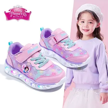 New Diseny момичета Принцеса сандали Дисни принцеса деца меки декоративни перли обувки Европа размер 26-32