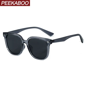 Peekaboo синя черна квадратна рамка слънчеви очила за мъже TR90 ретро слънчеви очила за жени ултралеко шофиране uv400 2024 мъжки