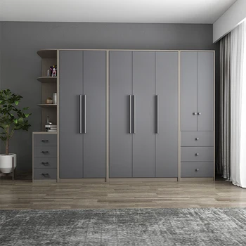 Спалня интегриран гардероб Nordic прост модерен шкаф комбинация гардероб
