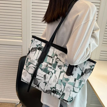 Casual жени Pu кожени чанти голям капацитет дами рамо чанта високо качество женски пътуване пратеник чанта мода голяма пазарска чанта