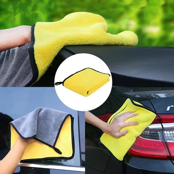 Нови специални кърпи за почистване на автомобили, които не хвърлят коса или оставят следи Абсорбираща кърпа за кола Почистване на автомобили Гъба за подаръци
