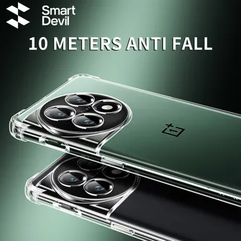 SmartDevil броня ясен калъф за OnePlus 11 11R прозрачен удароустойчив калъф мек за Oneplus 11 11R въздушна възглавница заден капак Anti Drop